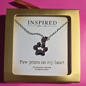 Inspired New York Paw Print Necklace